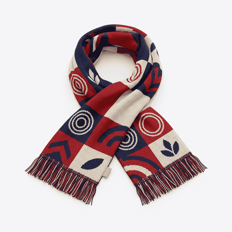 Supporter Scarf — Jacquard Knit